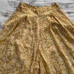 Faithfull the Brand buttery yellow wide leg high waisted pants, size 2 boho Photo 7