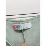 Free People Beach Off Shoulder Shirt Ruffle Green Pullover Size Large Photo 6