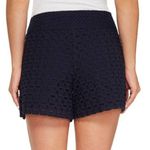 Trina Turk Navy Union Embroidered Eyelet Dress Shorts Photo 1