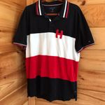 Tommy Hilfiger BLACK/RED/WHITE STRIPED  POLO LOGO TOP Photo 0