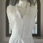 Polo Ralph Lauren Linen Ruffled Eyelet Midi Dress, White Size 4 New w/Tag $398 Photo 10