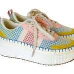 Nicole Miller Brita Mixed Woven Platform Wedge Sneakers Pastel Shoes 6.5 Women’s Photo 8