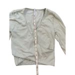 BDG  Light Green Ribbed Long Sleeve V-Neck Faux Wrap Crop Top Women's Small Photo 6