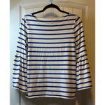 Banana Republic  Women Stripe Bell Sleeve Boat Neck Top Casual Beach Nautical M # Photo 1