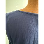 Johnny Was LA Navy Blue Floral Embroidered Sleeveless Maxi Tshirt Dress Size S Photo 4