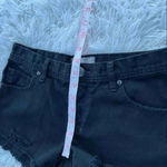 Free People  Womens Shorts Black True Distressed Denim Size 25 Photo 6