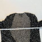 Adrianna Papell Papell Boutique Evening Jacket Sz MED Black 100% Silk Full Sequins & Beads Sheer Photo 9
