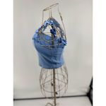 Aritzia Sunday Best Women's Blue Cropped Stretch Ruffle Strap Tank Size Medium Photo 5