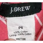 J.Crew  Women Dress Petite V Neck A-Line Midi‎ Sleeveless Striped Pink White P6 Photo 3
