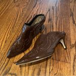 Matisse Brown Patent Leather mules kitten heels Size 8 Photo 1