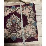 Oriental Crossbody Bag Adjustable Strap Purple Velvet Metallic Purse Photo 2