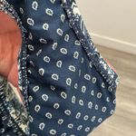 Loft  Beach One Piece Swimsuit‎ Blue White Floral Padded Halter Neck Size 4 Photo 4