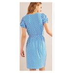 Boden Knot Detail Jersey Geo Mini Dress Size US/2R Blue Photo 2