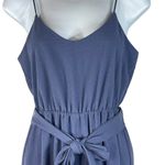 Bar III X-Small Jumpsuit Spaghetti Strap V-Neck Elastic Waist Wide-Leg Blue New Photo 1