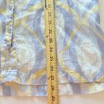 JM Collection  Multicolor Linen Button 3/4 Sleeve Summer Comfy Artsy Shirt Top 14 Photo 7