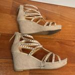 Badgley Mischka  Casey Crystals Wedge Sandals size 5 Photo 4