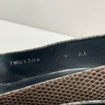 Stuart Weitzman Stuart Weizmann Gunmetal Snakeskin Block Heel Pumps Size 9 AA Photo 7