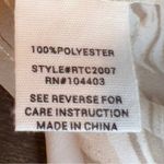 August Sky Size Large Cream & Tan Long Balloon Sleeves Square Neck Tie B… Photo 7