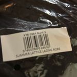 Frederick's of Hollywood  Black Satin Sexy Summer Lattice Lacing Robe Small NWT $ Photo 5