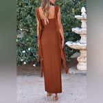 Pretty Garden Elegant Rust Evening Gown Photo 1