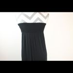 🔴 New York & Company Strapless Maxi Dress S | Rosette Bodice, Black, Flowy Fit Black Photo 8