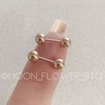 Rose Gold Barbell Earrings 5mm Pink Photo 2