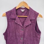 Christopher‎ Banks Western Santa Fe Vest Top Womens Medium Purple Cotton Pockets Photo 2