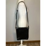 Italian Leather Black Crossbody Bag Purse Satchel Unisex Adjustable Strap Photo 9