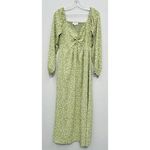 Vanilla Bay  Maxi Dress Small Ditsy Floral Milkmaid Ruched Baby Shower Photo 3