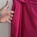 H by Halston NWT  Culottes LINEN Pants LARGE Wide Leg Hot Pink Belt W/Ring Buckle Photo 3