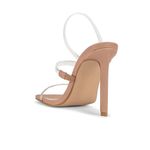 Steve Madden  Gracey Heel Strappy Stiletto Sandals Heels Clear Nude Strap Nude Photo 4