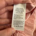 Madewell  Linen Blend Button Front Jumpsuit Pink Short Sleeve Pockets Women’s XL Photo 9