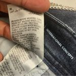 Inc Denim Embellished Skinny Leg, Petite Fit Jeans Size 10P Glitter Sparkles Blue Photo 5