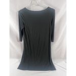 Eileen Fisher  T-Shirt Dress Black 3/4 Sleeve A-Line Size Small Photo 2