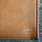 CELINE  Vintage Triomphe Tan and Brown Logo Wallet Photo 3