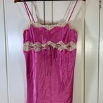 Victoria's Secret Y2K  Pink Satin Lace Slip Dress M‎ Fairycore Coquette Lingerie Photo 0