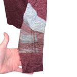 Hippie Rose  Womens Long Sleeve Burgundy Sweater W/ Grey Arm Design Size Medium Photo 3