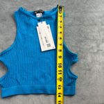 ZARA NWT  Blue Ribbed Cut Out Crop Tank Top XS-S Photo 5