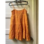 ZARA  Babydoll Mini Dress S Orange Smocked Strappy Tiered Rodeo Summer Beach Photo 1