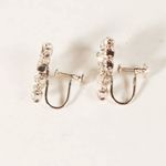 None Vintage 1960s Rhinestone Silver Tone Costume Earrings Bridal Wedding Bride Event Photo 6