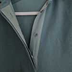 Madewell  Moviehouse Bowling Dress Womens Size S Textured Crepe Shift Shirt Green Photo 8