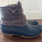 Sperry  Saltwater Quilted Waterproof Duck Boots Gray Blue  Women’s Size 6.5 Photo 11