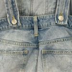 Free People Denim June Shortalls Romper Moonbeam Blue Distressed Boho Sz 25 Photo 6