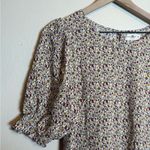 Natural Life  Blaire puff sleeve‎ mini dress Cream Ditsy Floral Photo 2
