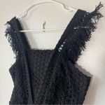 Shilla Black Lace Fringe Mini Dress Photo 2