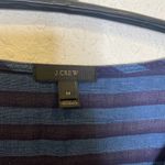 J.Crew Maxi Lightweight Blue Striped Kaftan Dress V-Neck EUC Sz M Cotton Photo 4