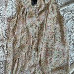 Bisou Bisou S Sheer Floral Tank , with the most adorable lucite rosette buttons Photo 0