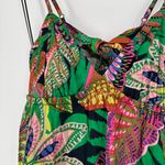 Gianni Bini GB Leaf Print V-Neck Tie-Back Tiered Maxi Dress size Juniors Medium NWT Tropical Photo 4