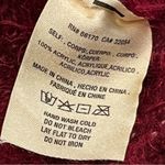 Anthropologie Moth Burgundy Fuzzy Eyelash V Neck Bell Sleeve Sweater size XL Photo 8