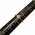 Solitaire Fine 14K Yellow Gold 5mm Round Cut 4 Prong CZ  Engagement Ring Sz 4.5 Photo 6